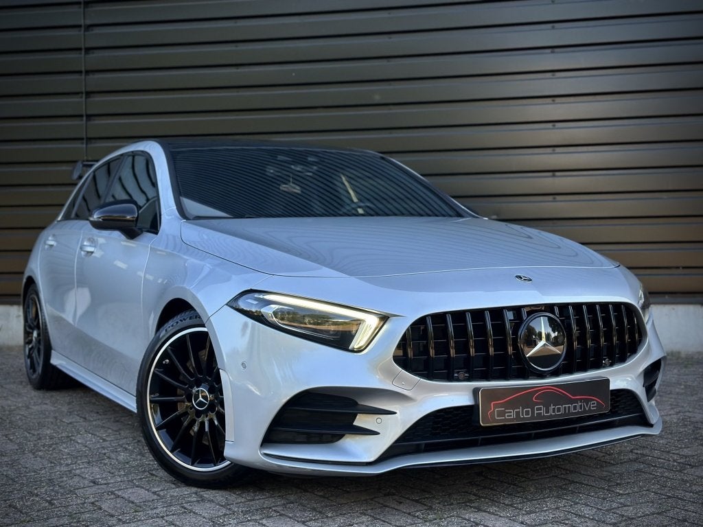 Mercedes-Benz A-Klasse 250 A45S AMG PANO|ACC|BLINDSPOT|MBEAM, Gebruikt, 4 cilinders, Leder en Stof, 1600 kg
