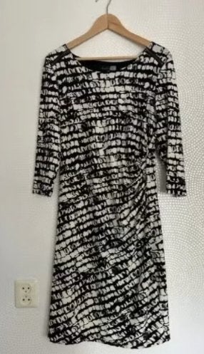 Smashed Lemon Jurk Zwart/Wit Maat L (40), Zwart, Maat 42/44 (L), Ophalen of Verzenden, Zo goed als nieuw
