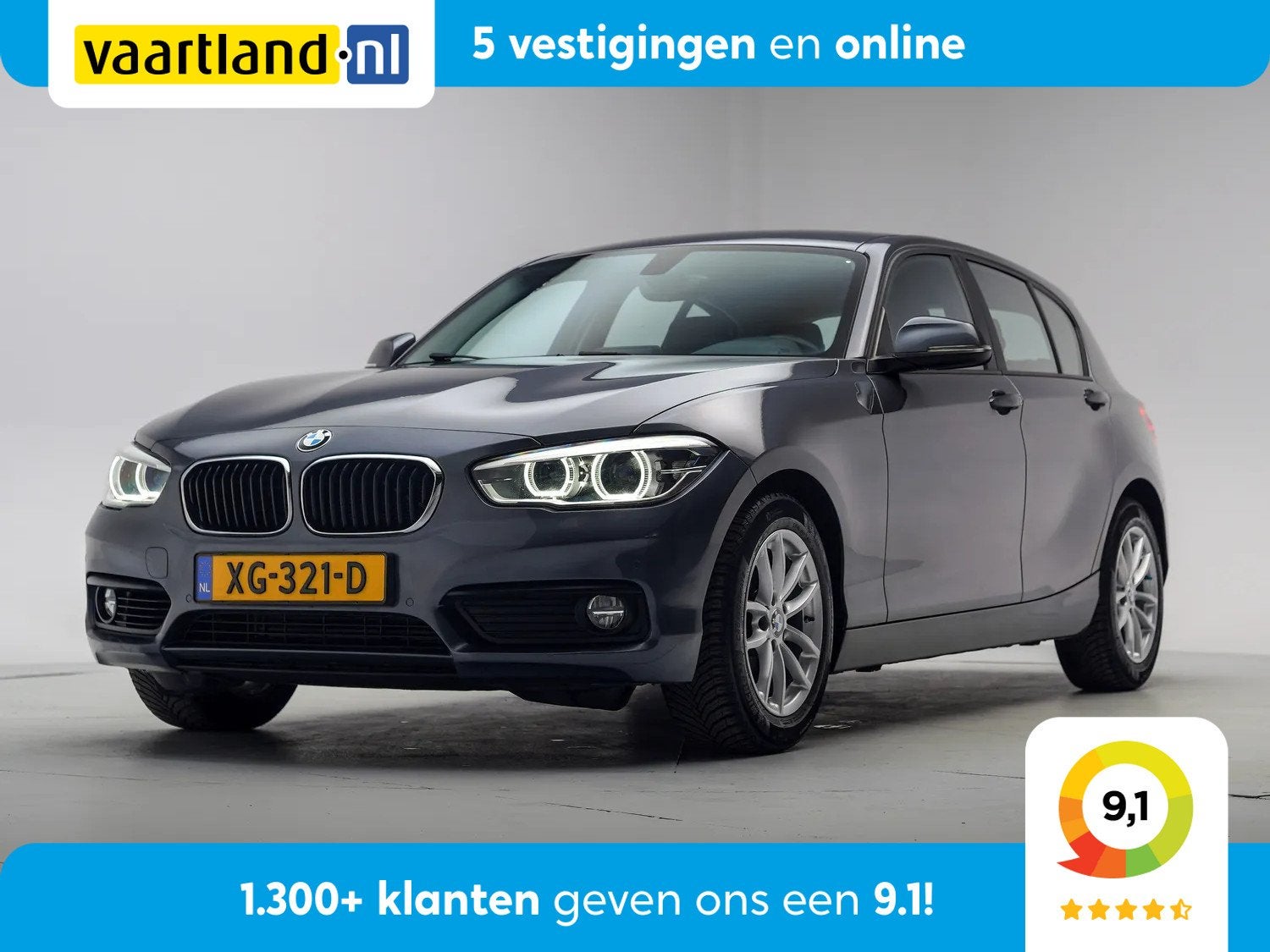 BMW 1-serie 118i Executive Aut. 5-drs [ LED PDC Navi Climate, Auto's, Automatische klimaatregeling, 136 pk, Gebruikt, 1295 kg