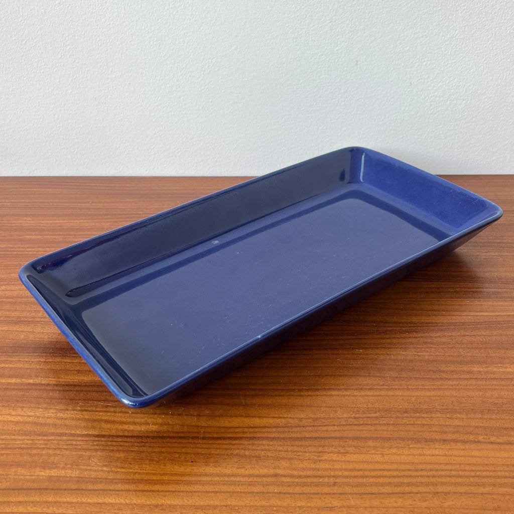 Arabia Kilta Teema serveerschaal blauw Kaj Franck, Keramiek, Schaal of Schalen, Gebruikt, Kaj Franck