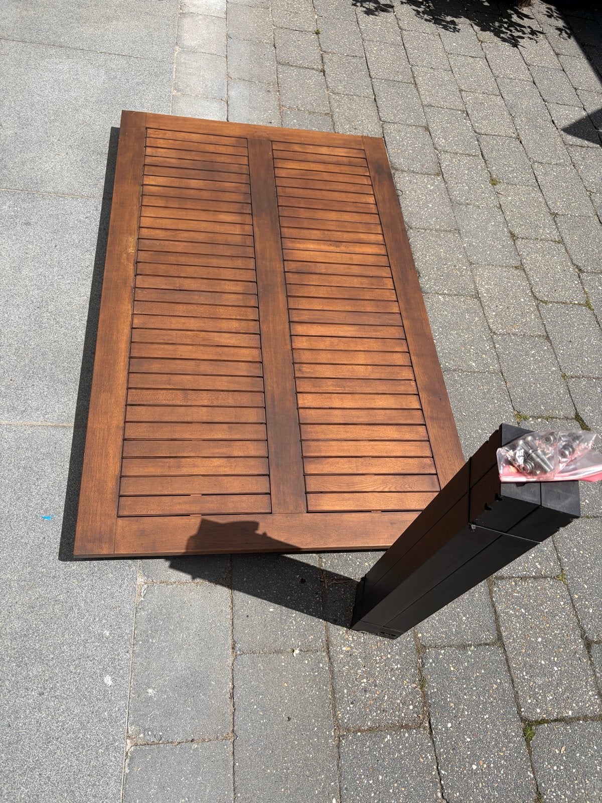 Livarno Tuintafel Valencia, Ophalen, Gebruikt, Rechthoekig, Hout