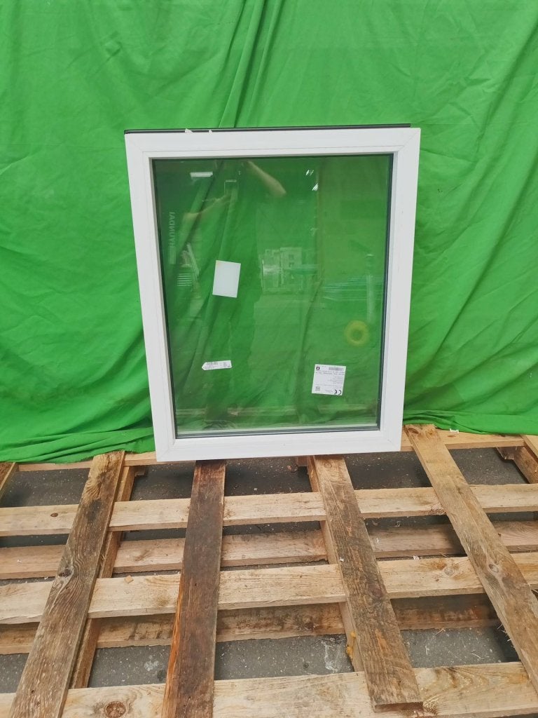 Kunststof Vast kozijn  b82,2 x h102 cm Wit  -2685-