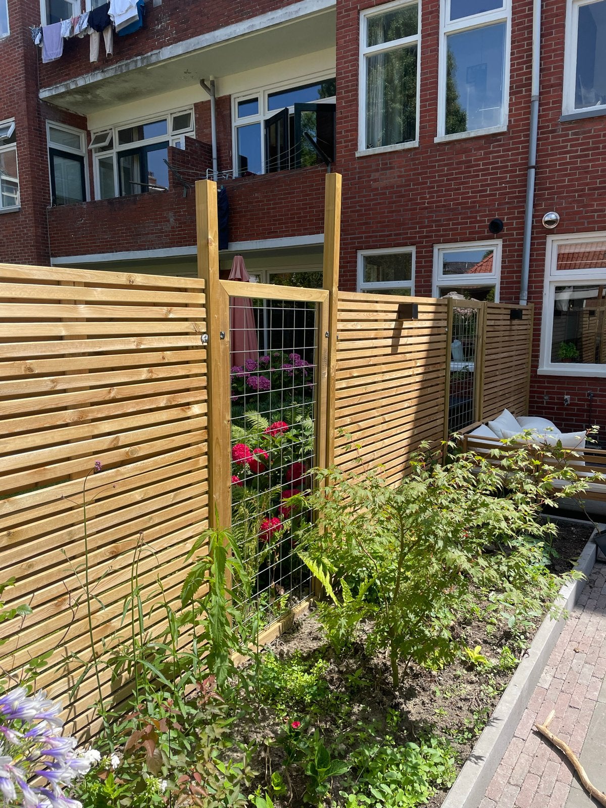 2xHouten schuttingdelen Andalusië nieuw, Tuin en Terras, Schuttingen, 1 tot 2 meter, Nieuw, Ophalen of Verzenden, 3 tot 6 meter