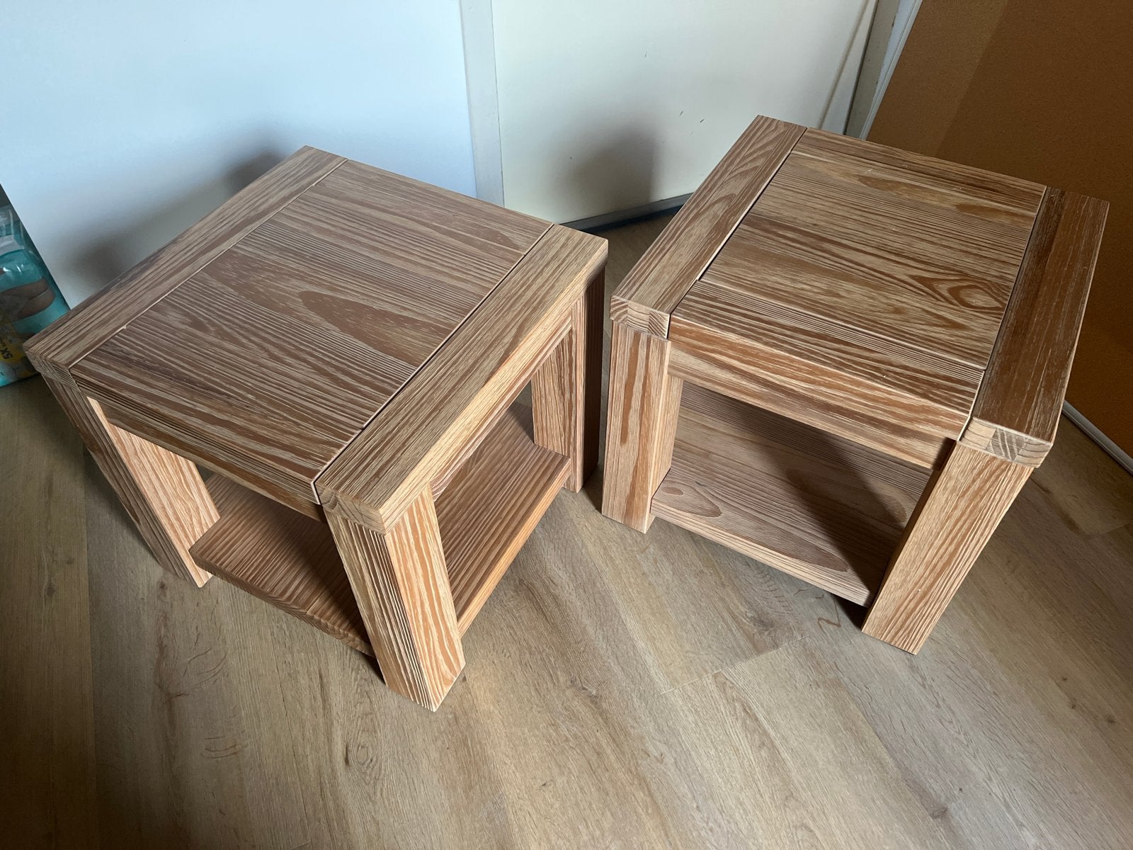 Set van 2 salontafels, gebruikt maar in zeer nette staat, Ophalen, Minder dan 50 cm, Gebruikt, Vierkant
