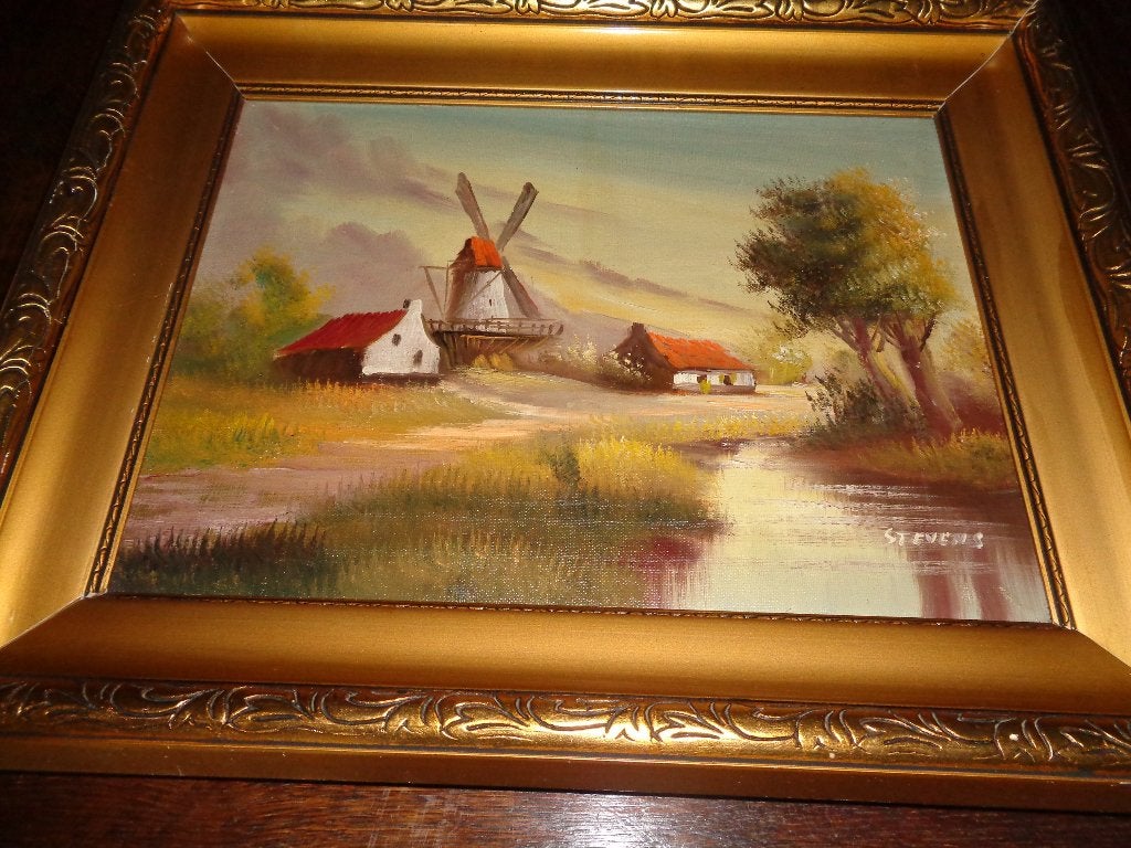 *Stevens -Mooie schilderij -Vermeld in ARTO, PIRON, BAS..., Ophalen of Verzenden, Origineel werk