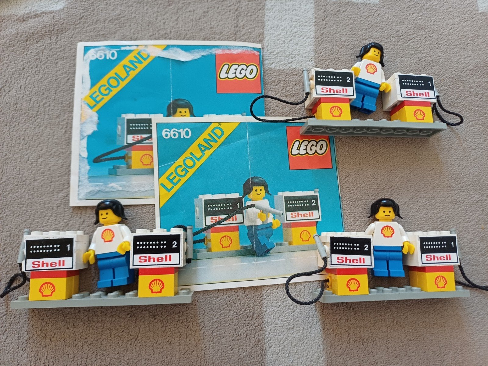 Lego Legoland Shell Tankstation 6610 met minifiguren, Compleet, Gebruikt, Lego, Ophalen of Verzenden