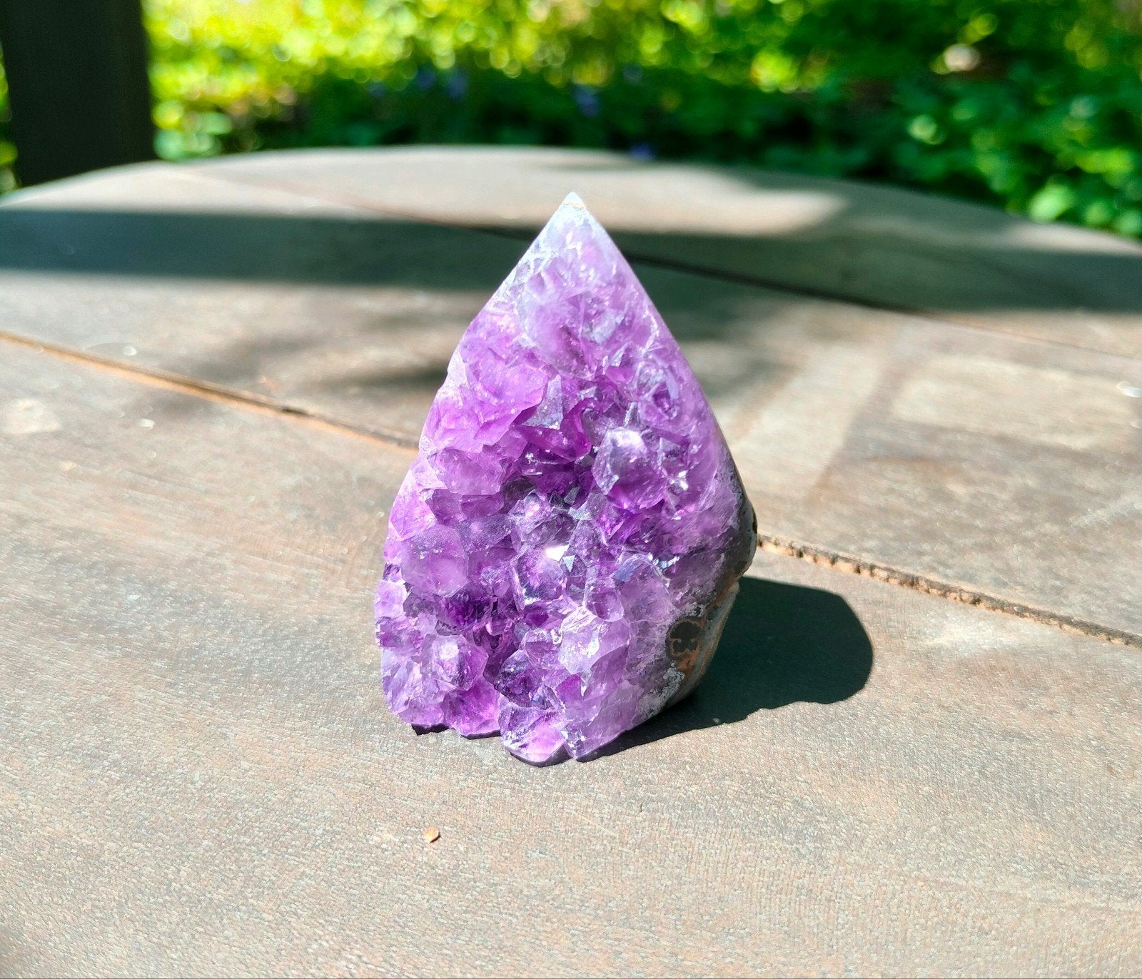 Amethist sculptuur / amethyst cut base, Ophalen of Verzenden, Mineraal