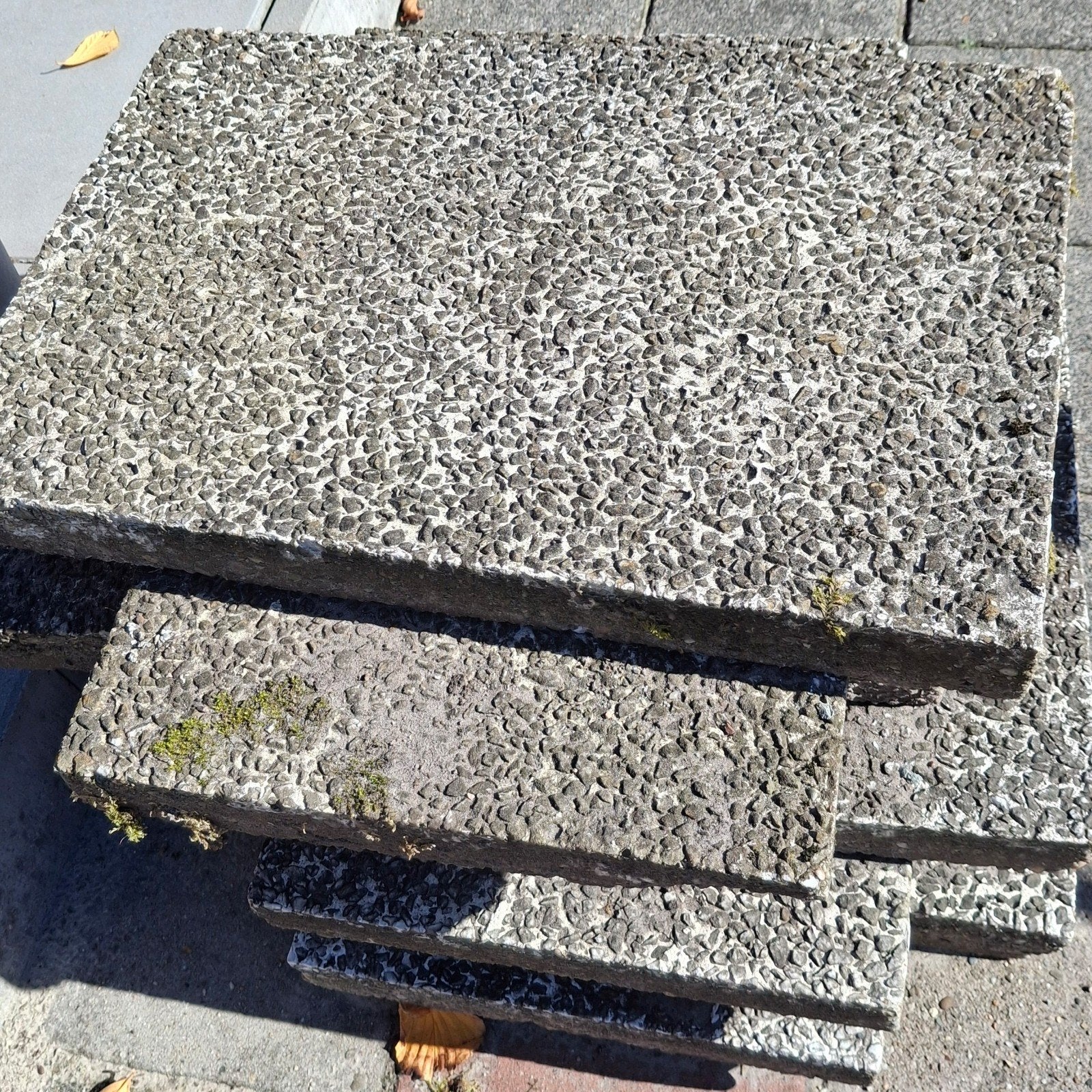 Grindtegels 8 stuks (40 x 60), Tuin en Terras, Ophalen, Gebruikt, Beton, Terrastegels
