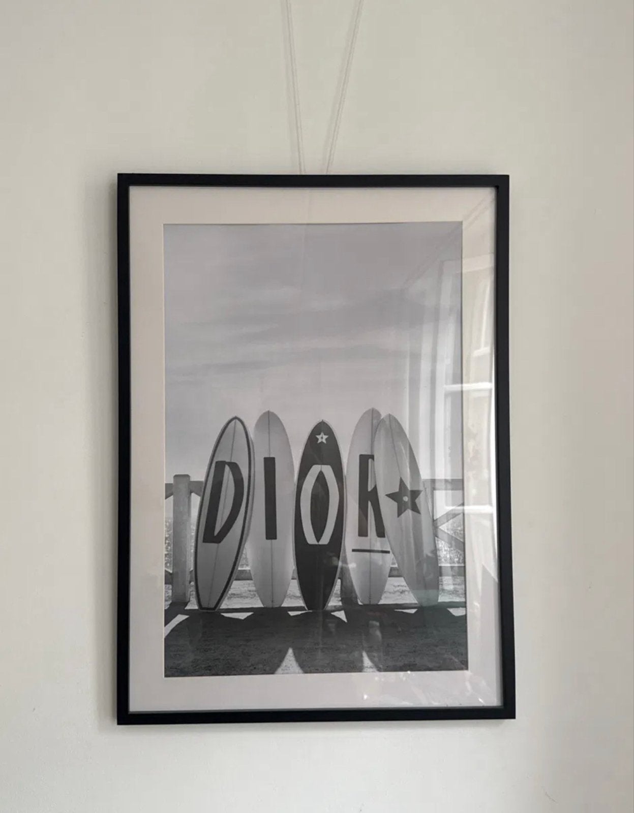 Surfplanken Zwart-Wit Foto+HM-home Frame, Ophalen, 50 – 75, Zo goed als nieuw, Foto of Poster