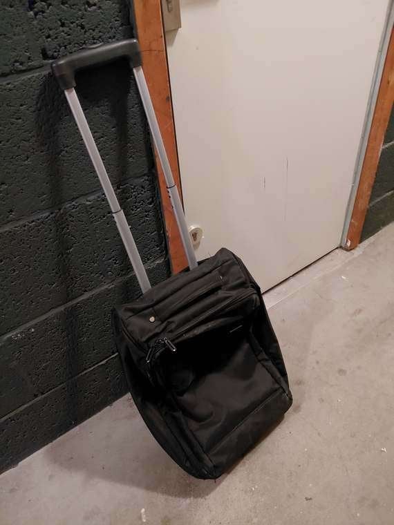 TravelZ Handbagage Koffer 51cm Opvouwbaar Zwart, Uitschuifbare handgreep, 50 tot 60 cm, Ophalen of Verzenden, Zo goed als nieuw