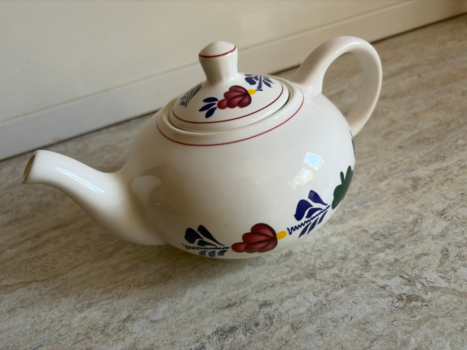 Vintage theepot boerenbont - Handgemaakt, Ophalen