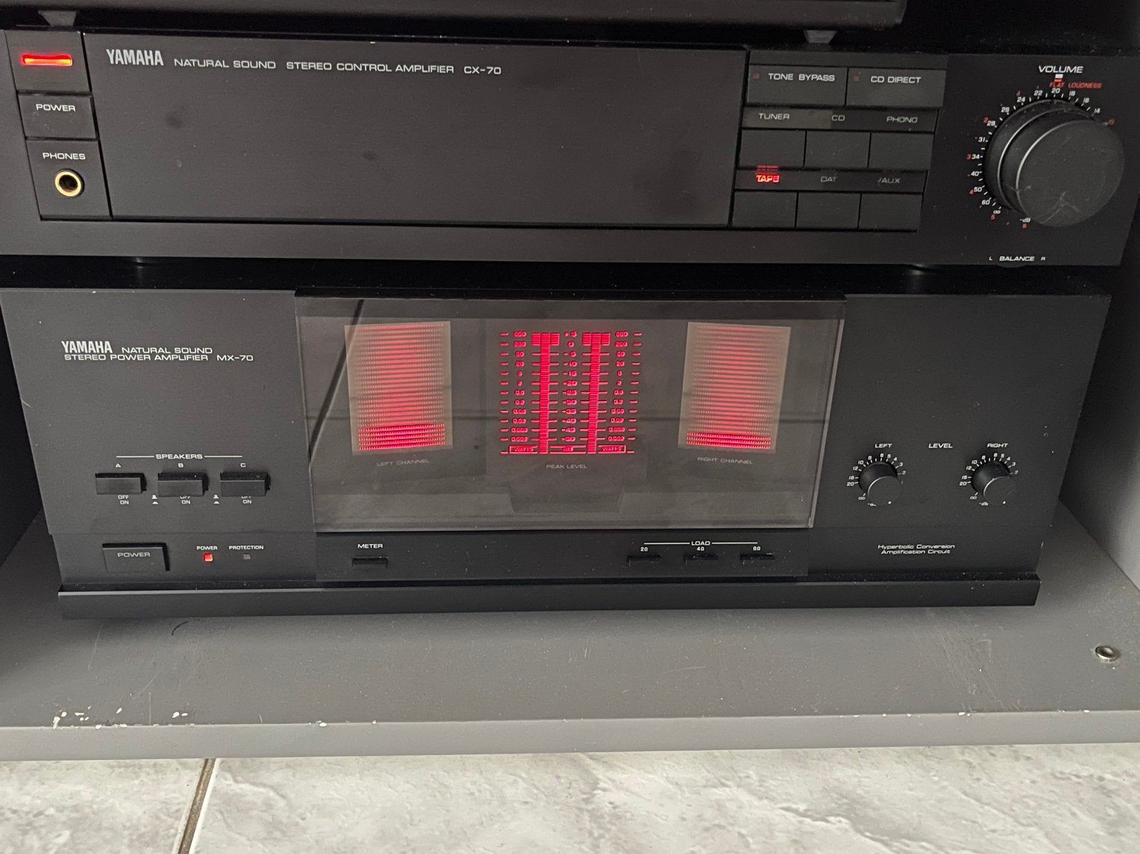 Yamaha CX-70 Stereo Control Amplifier Yamaha MX-70 Stereo, Ophalen, Yamaha, Zo goed als nieuw, 120 watt of meer