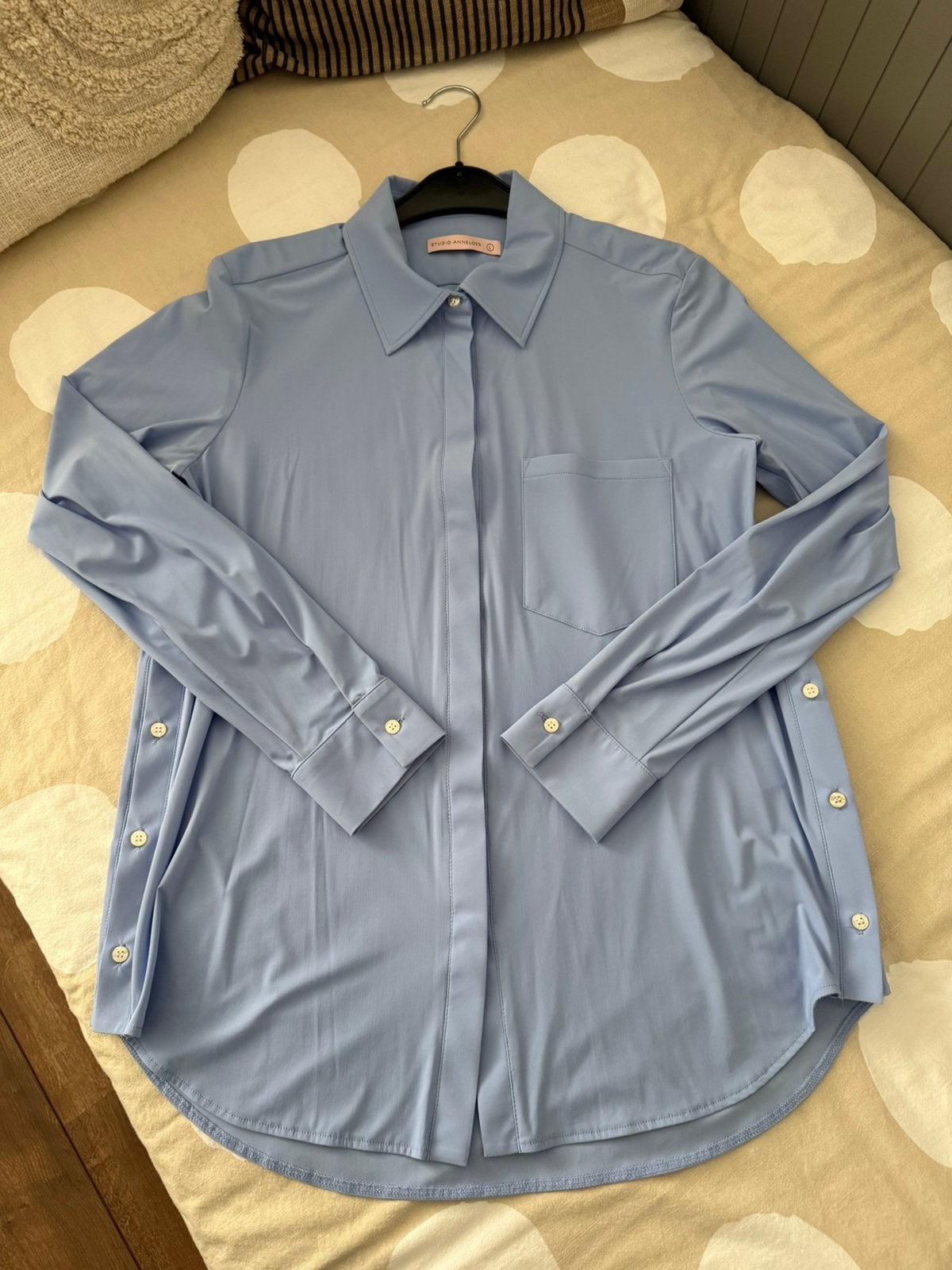 ZGAN! Mooie Studio Anneloes Jaclin blouse maat L!, Verzenden, Zo goed als nieuw, Maat 42/44 (L), Blauw