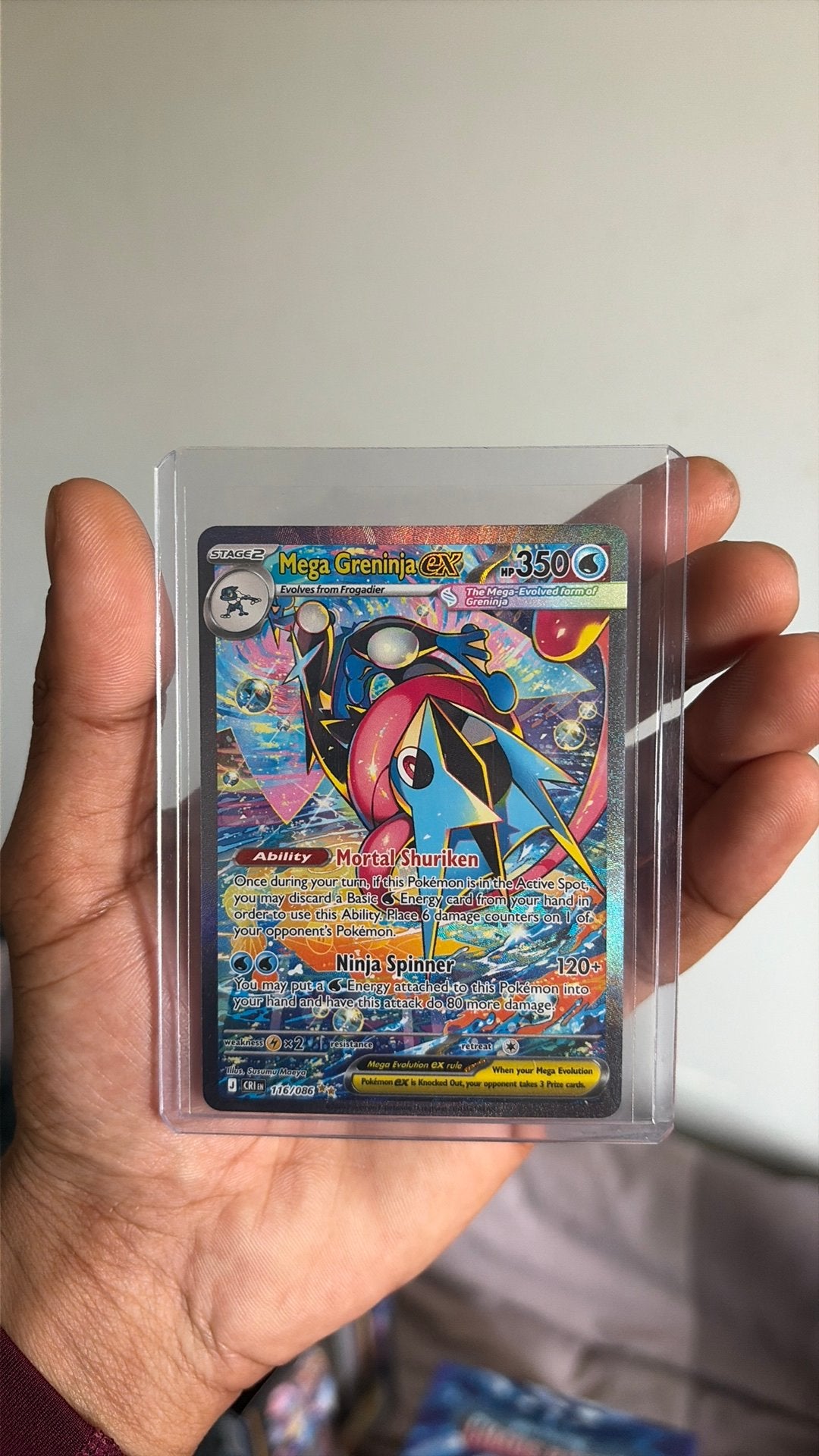 Mega Greninja EX, Hobby en Vrije tijd, Verzamelkaartspellen | Pokémon, Ophalen, Nieuw, Losse kaart, Foil
