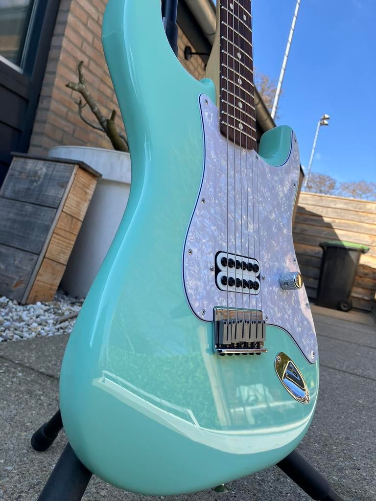 Fender Tom Delonge Signature seafoam green strat (reissue), Ophalen, Zo goed als nieuw, Elektrisch