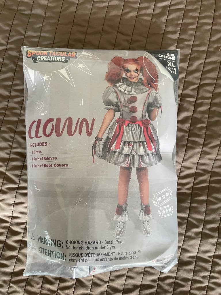 Pennywise Halloween kostuum voor meisje 11-12 jaar, Kinderen en Baby's, Kinderkleding | Maat 146, Meisje, Ophalen of Verzenden