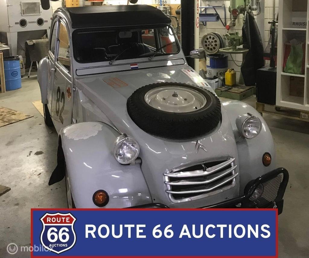 Citroën 2CV | 1966 | Route 66 Auctions, Auto's, Overige carrosserieën, Citroën, Zwart, Bedrijf