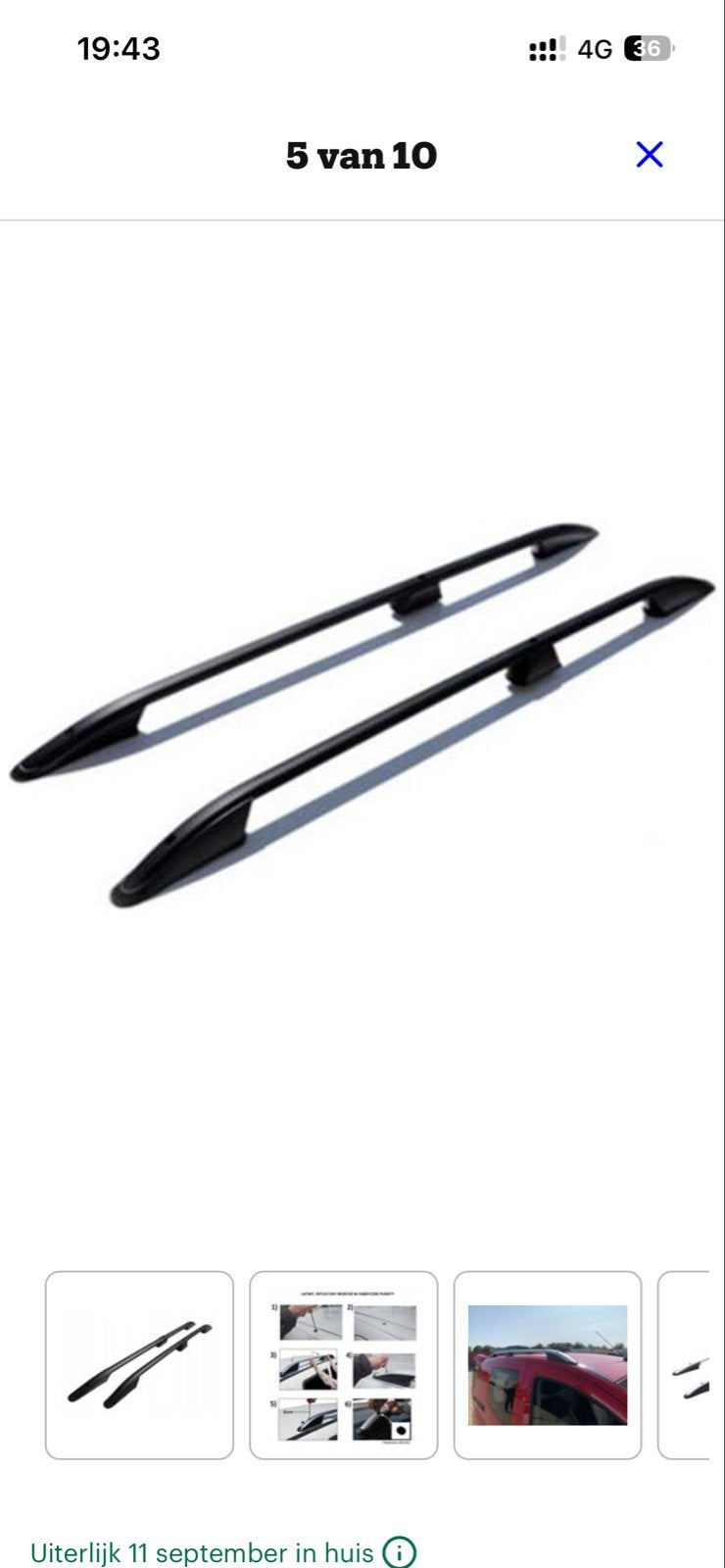 Dakrails voor Peugeot Partner of citroen berlingo 2008-2018), Auto diversen, Dakdragers, Ophalen of Verzenden, Gebruikt