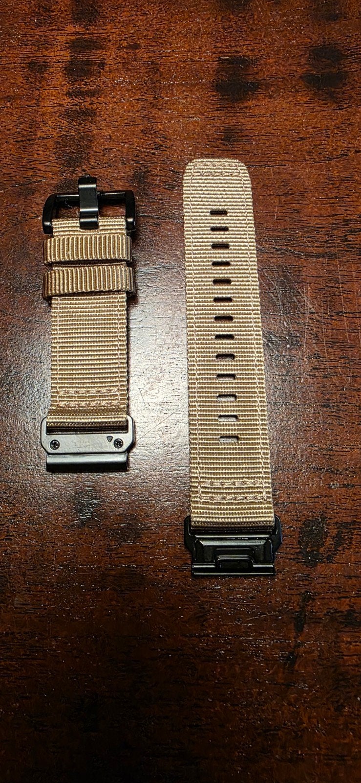 Quick-Fit bandje 22mm Garmin compatibel Licht bruin/Koffie, Ophalen of Verzenden, Nieuw, Overige merken