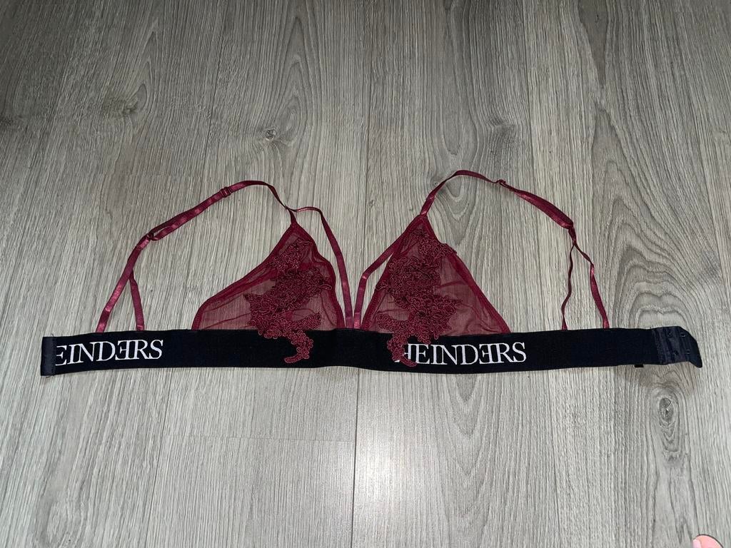 Reinders bordeaux burgundy rode bralette bh top maat S, Ophalen of Verzenden, Rood, BH