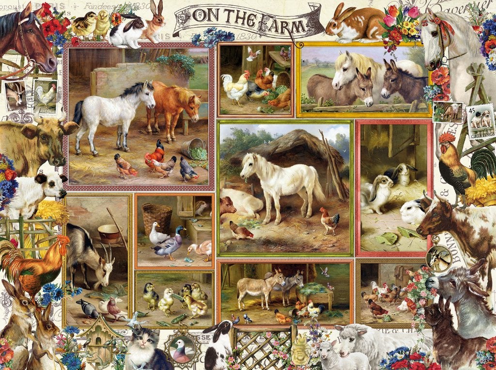 Sunsout legpuzzel 300 nieuw xxl On the Farm, Ophalen of Verzenden, Minder dan 500 stukjes, Nieuw, Legpuzzel