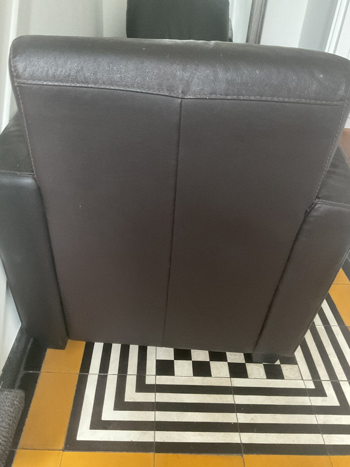 Leren fauteuil 2 x, Ophalen, Zo goed als nieuw, Bruin, Twee