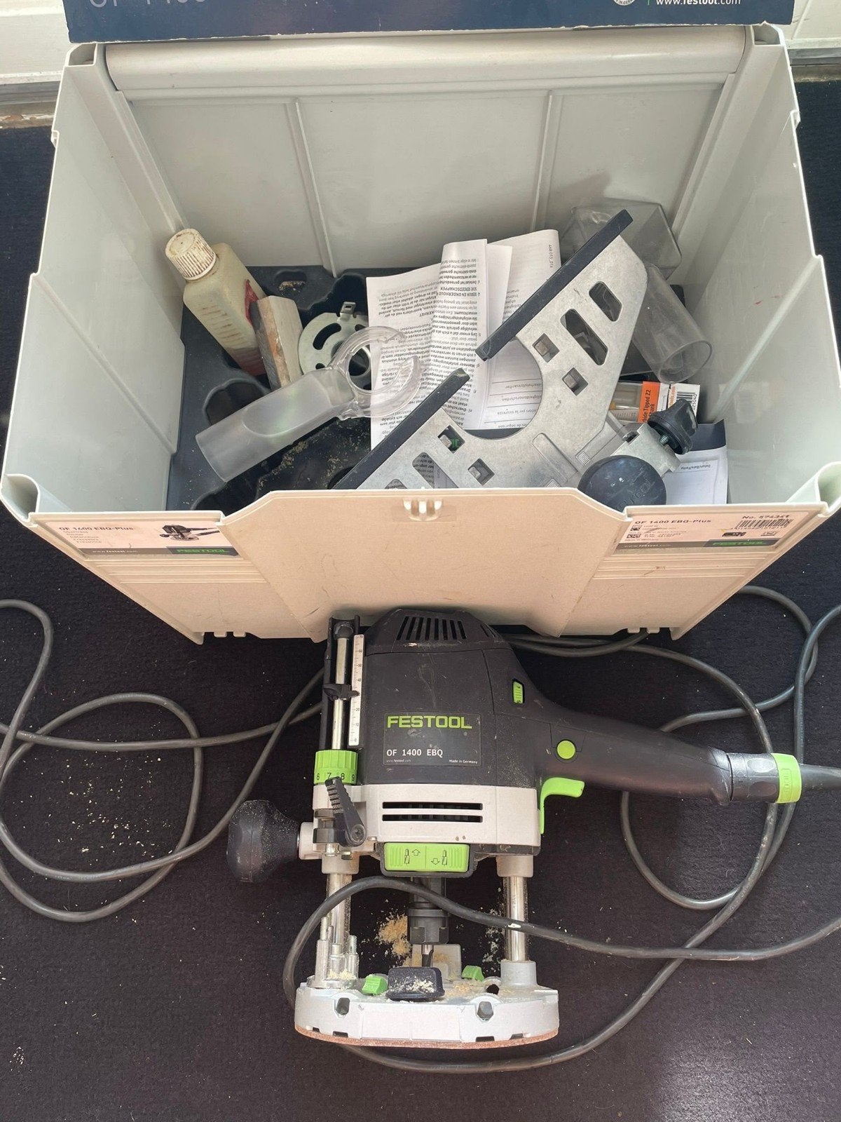 Festool 1400 ebq plus bovenfrees, Gebruikt, Ophalen of Verzenden, Bovenfrees, Festool