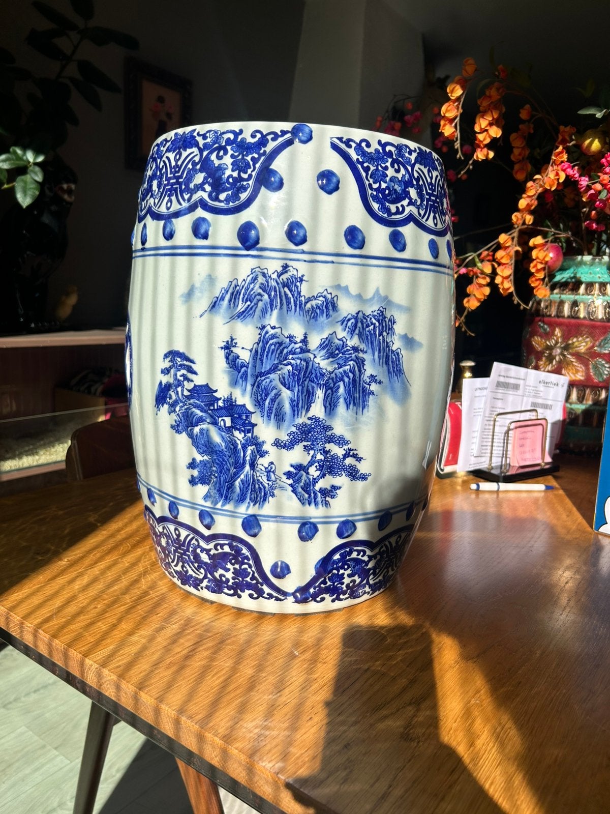 Antiek keramiek chinese gardenstool / kruk, Ophalen of Verzenden