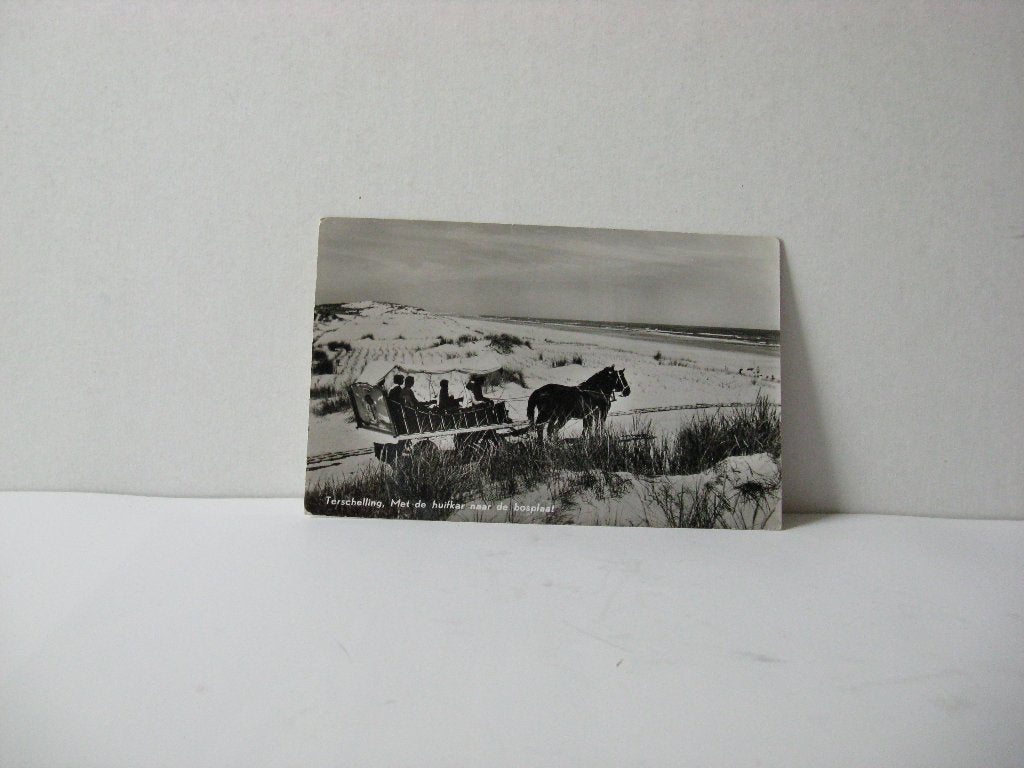 Terschelling met de Huifkar naar de Bosplaat, Verzamelen, Ophalen of Verzenden, Voor 1920, Gelopen, Noord-Brabant