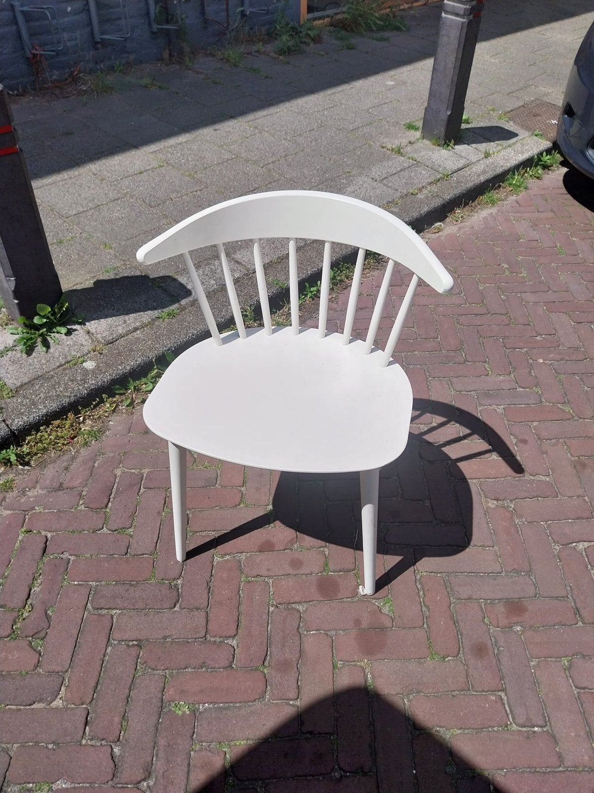 Hay J104 spijlenstoel, Huis en Inrichting, Stoelen, Ophalen, Wit, Zo goed als nieuw, Eén