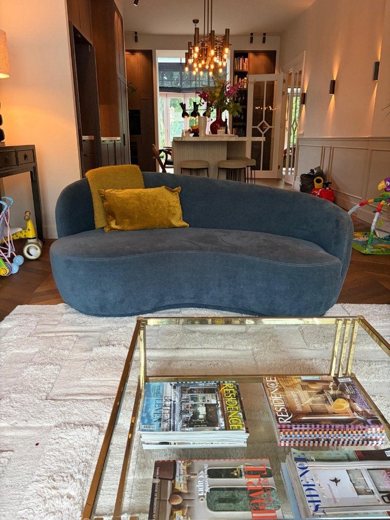 2,5 zits Rose Sofacompany bank - Danny Dusty Blue kleur, Huis en Inrichting, Tweepersoons, 75 tot 100 cm, Ophalen of Verzenden