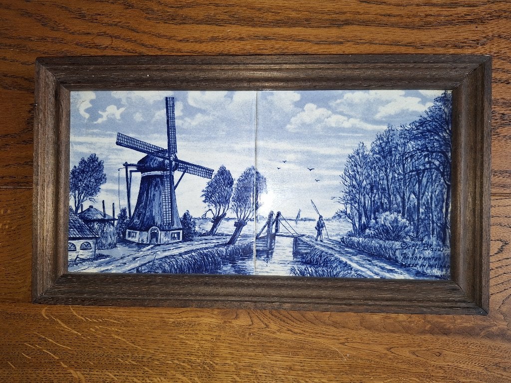 Tegel tableau molen, Antiek en Kunst, Ophalen of Verzenden