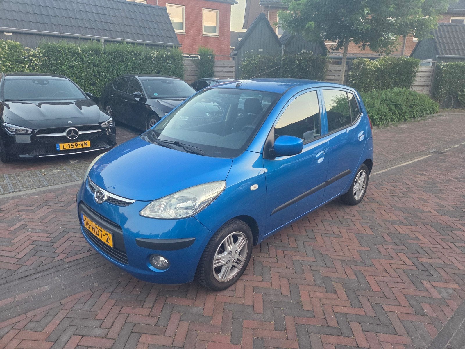 Hyundai i10 1.1I 5DR AUT 2008 Blauw, Auto's, Hyundai, Stof, 4 cilinders, Blauw, Origineel Nederlands