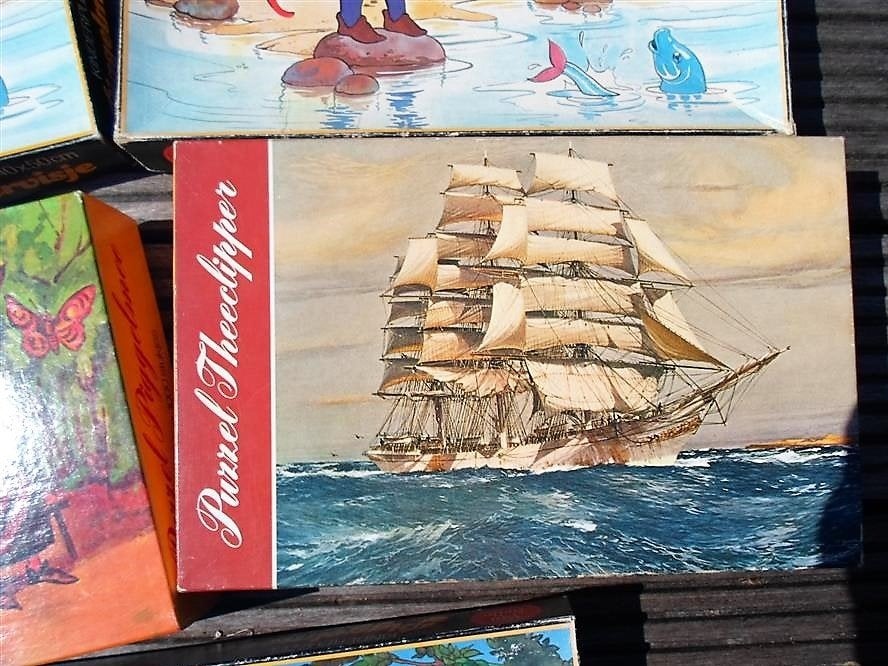 Puzzel Thee Klipper Van Nelle. Compleet. Zie foto 2., Ophalen of Verzenden, 500 t/m 1500 stukjes, Zo goed als nieuw, Legpuzzel