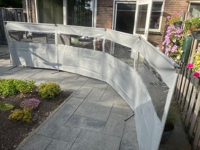 Luxe PVC windscherm, Ophalen, Zo goed als nieuw