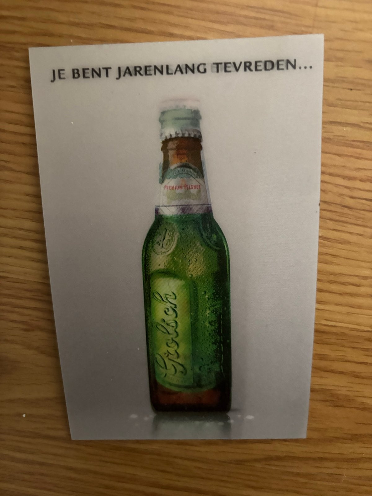 Grolsch 3D kaart: Oude en Nieuwe Fles Collectorsitem, Ophalen of Verzenden, Gebruikt, Overige typen, Grolsch
