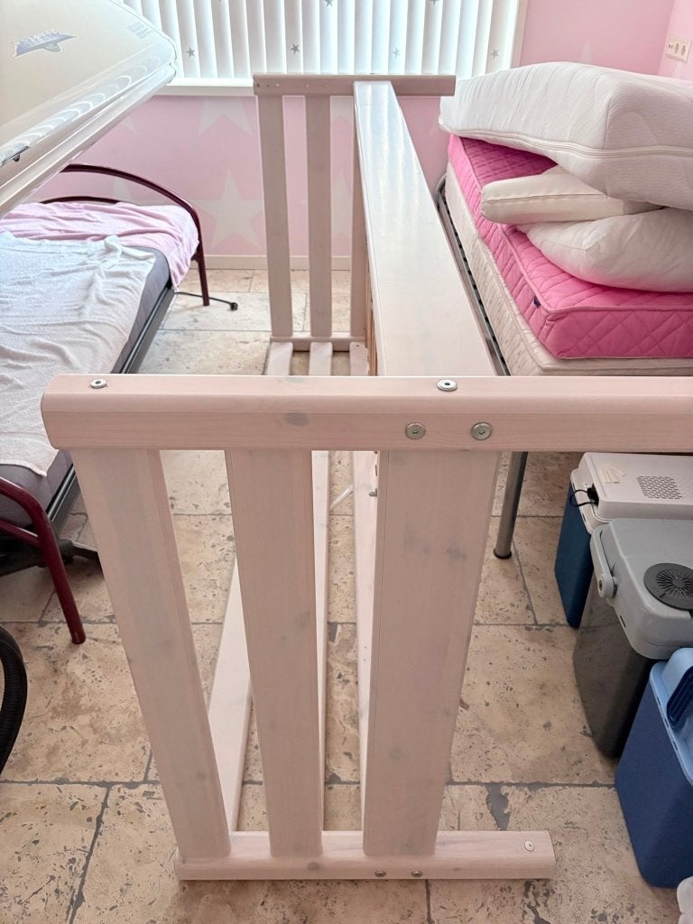 Flexa Classic Bed 90x200 Whitewash, 85 tot 100 cm, Zo goed als nieuw, 180 cm of meer, Ophalen