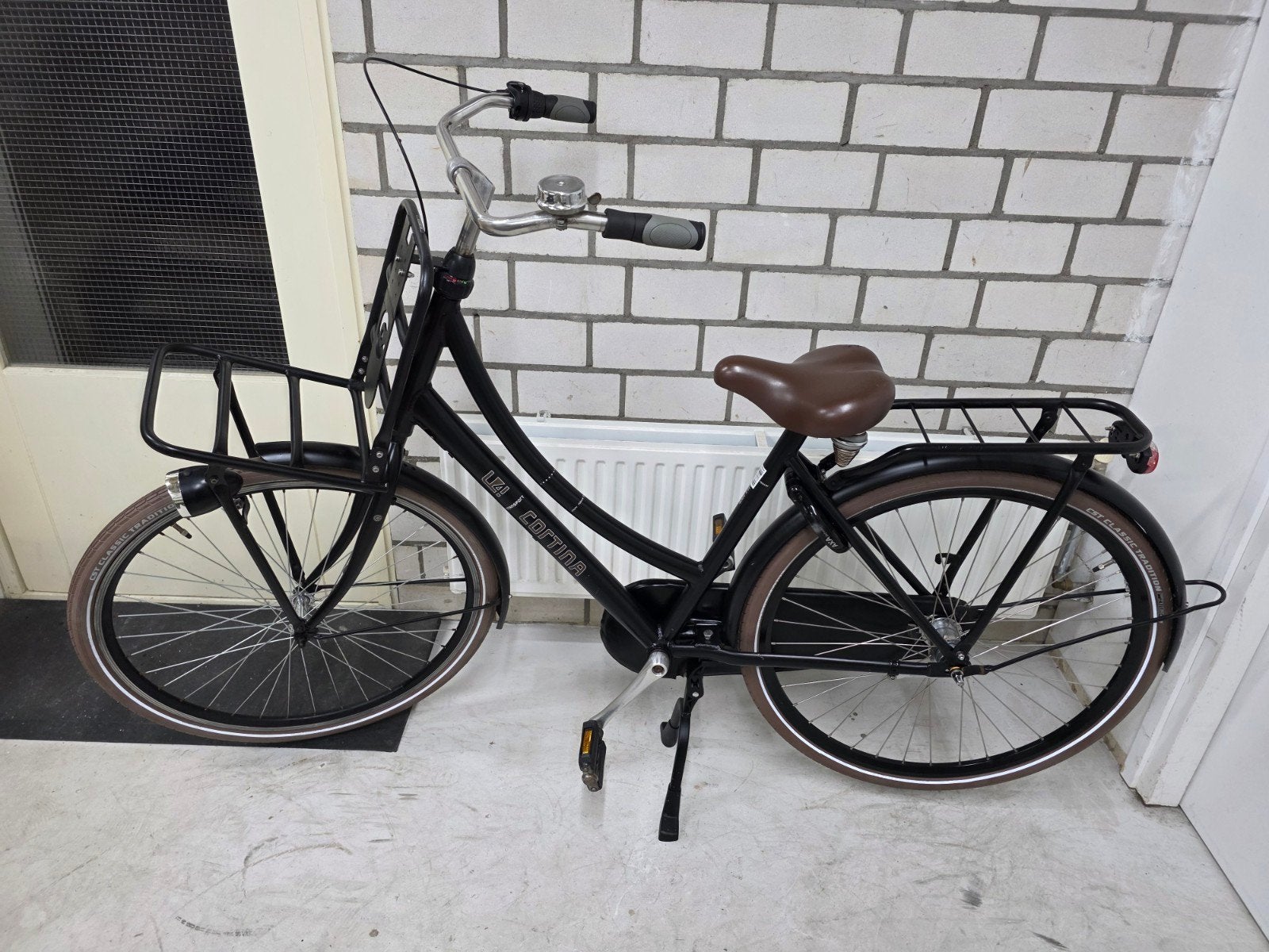 Cortina U4 3v transportfiets 50 cm, Fietsen en Brommers, Fietsen | Dames | Damesfietsen, Terugtraprem, Gebruikt, 47 tot 50 cm