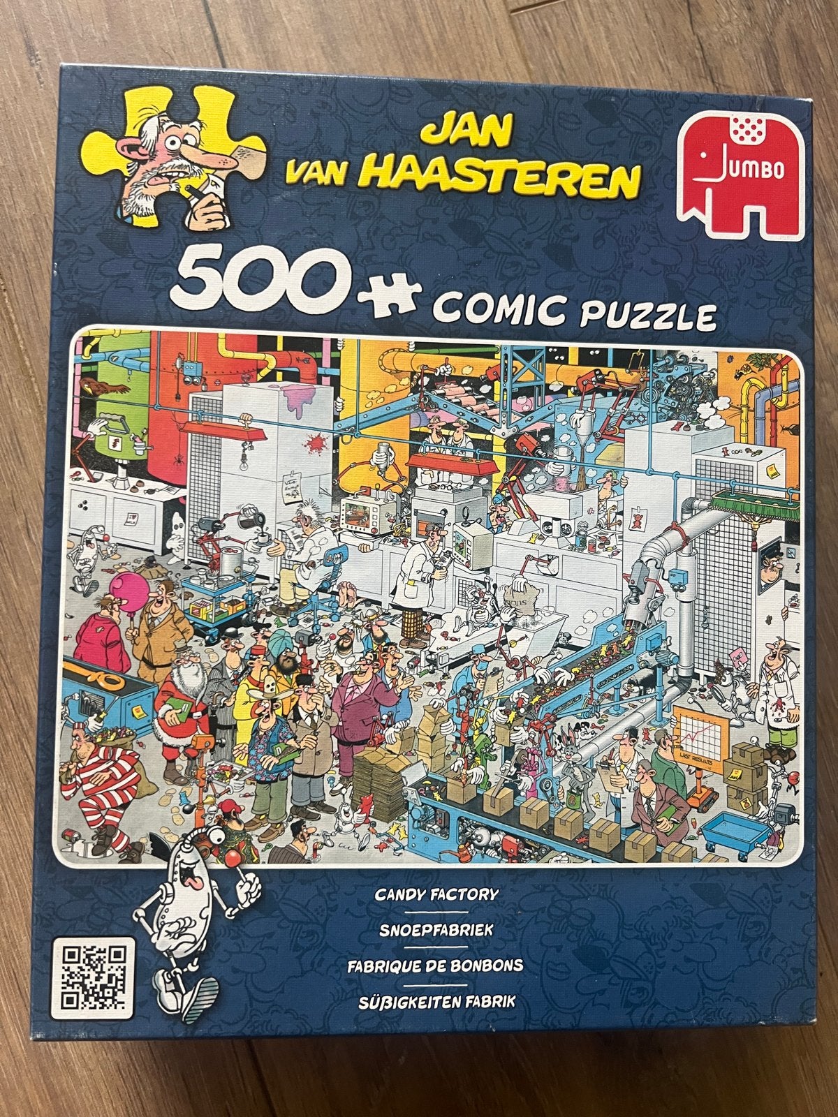 Jan van Haasteren Snoepfabriek 500 stukjes, Ophalen of Verzenden, 500 t/m 1500 stukjes, Zo goed als nieuw, Legpuzzel