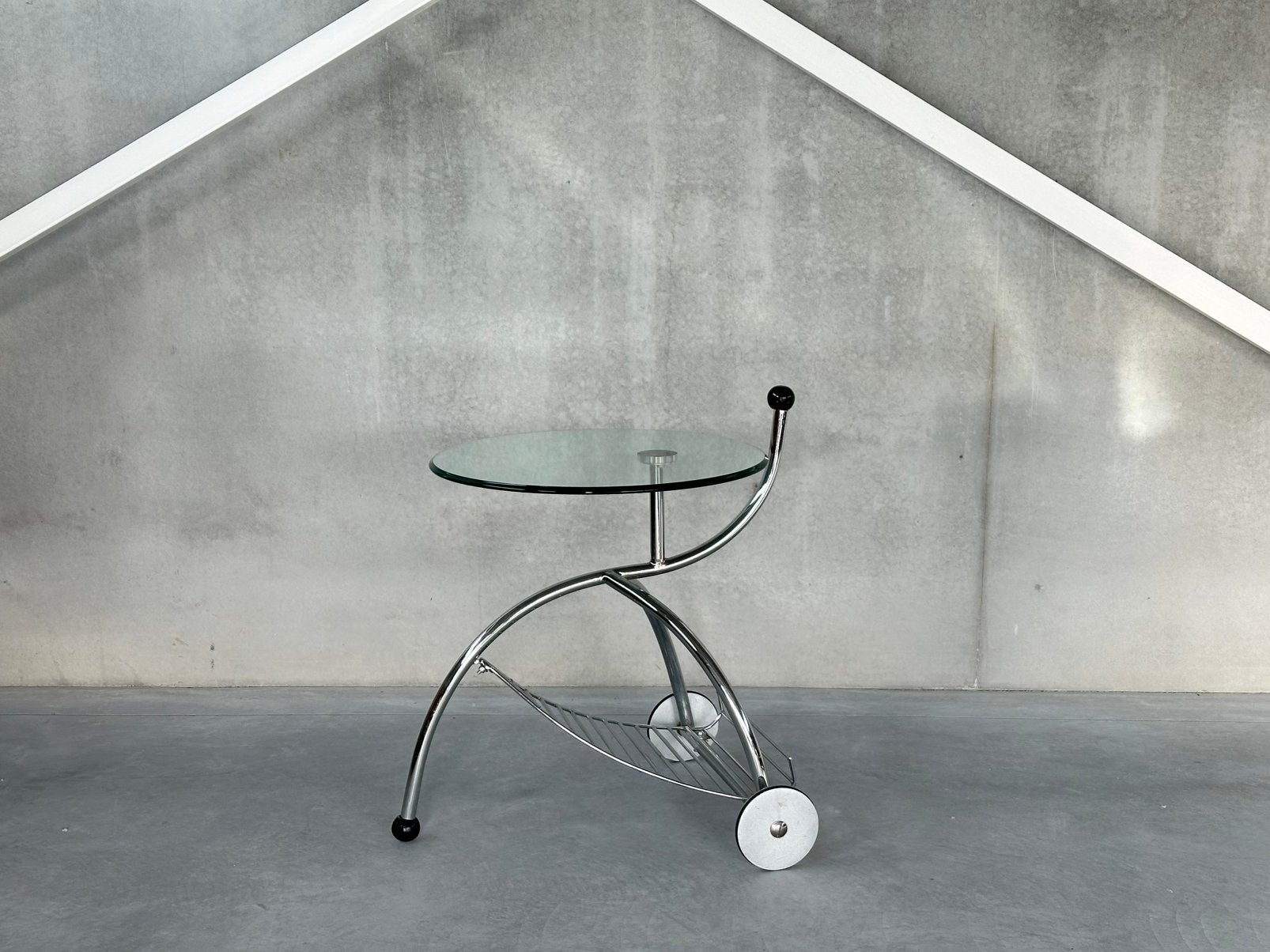 Modernistische mid-century bartrolley, Ophalen, Zo goed als nieuw