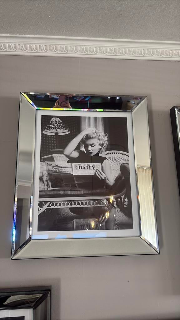 Spiegellijst/fotolijst – 40x50 cm Marilyn Monroe, Ophalen, Overige materialen, Minder dan 50 cm, 50 tot 75 cm
