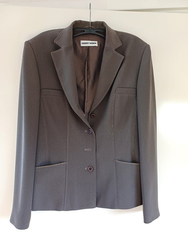 Broekpak Gerry Weber, Kostuum of Pak, Bruin, Maat 42/44 (L), Ophalen of Verzenden