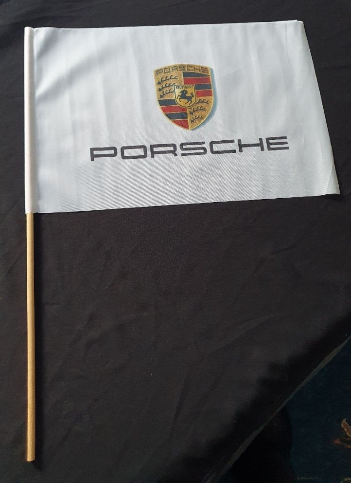 Middelgrote Porsche vlag - Perfect voor de autoliefhebber!, Verzenden, Zo goed als nieuw, Auto's