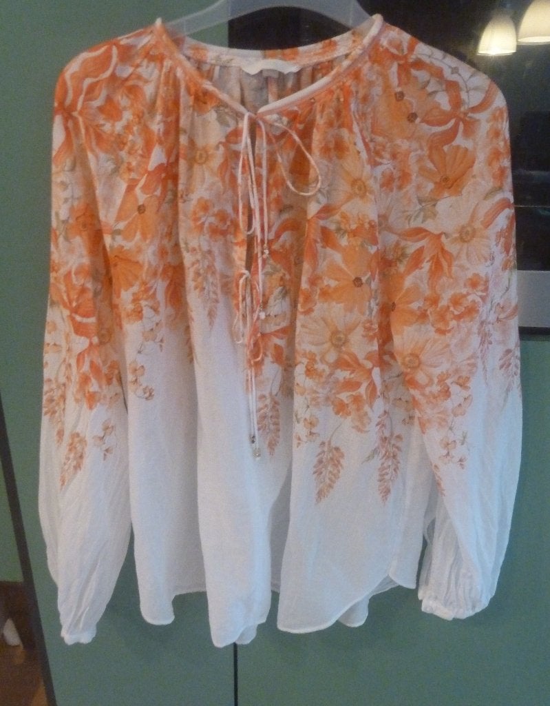 H&M mooie dunne wijde Blouse. Maat L, Maat 38/40 (M), H&M, Overige kleuren, Ophalen of Verzenden