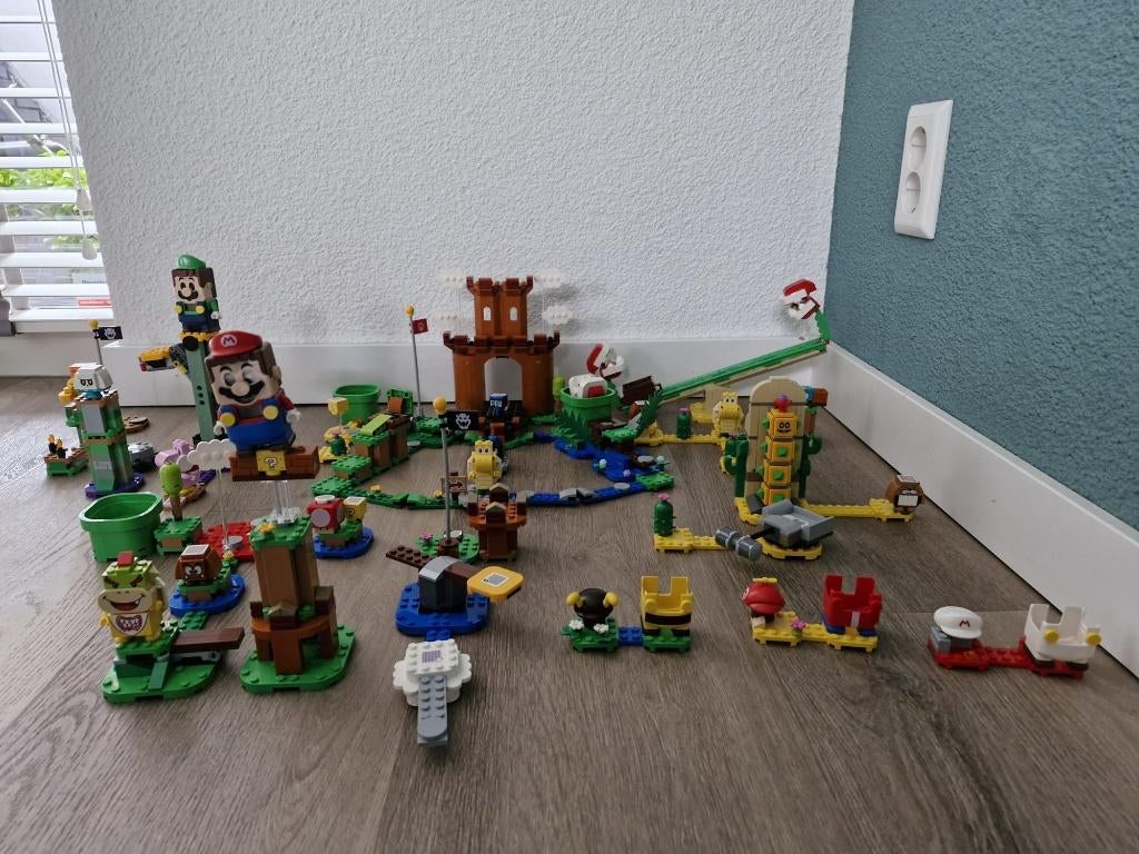 Super grote Lego mario set (9 items), Overige thema's, Lego, Overige typen, Compleet