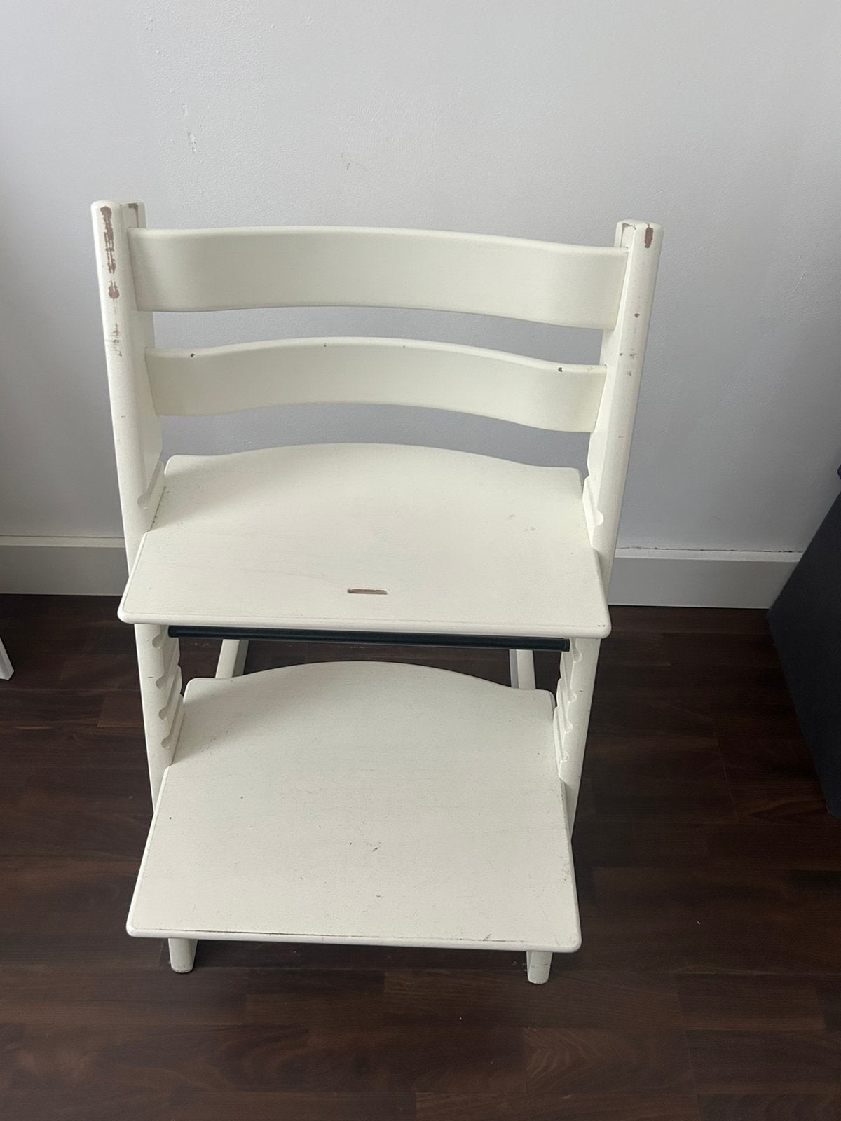 Tripp trapp kinderstoel van Stokke wit, Ophalen, Gebruikt, Meegroeistoel