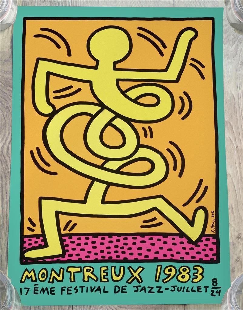 KEITH HARING | Montreux Jazz Festival 1983 | affiche Poster, Verzenden, Nieuw, A1 t/m A3, Film en Tv