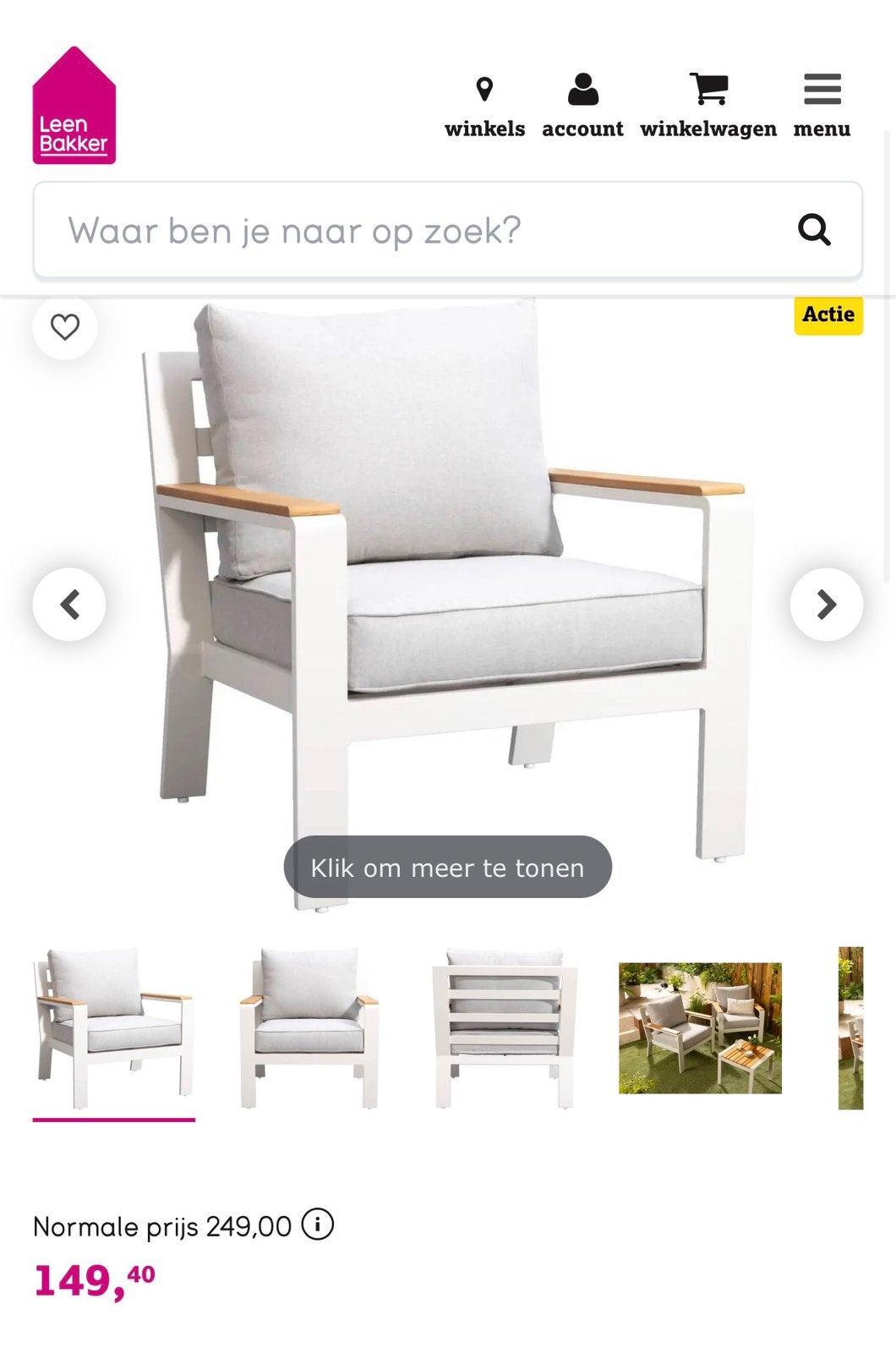 Lounge stoel, Ophalen, Zo goed als nieuw