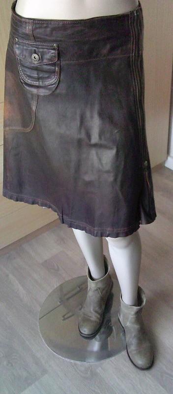 ARMA hippe bruine leren rok maat 38/40, Kleding | Dames, Rokken, Maat 38/40 (M), Bruin, Verzenden, Arma