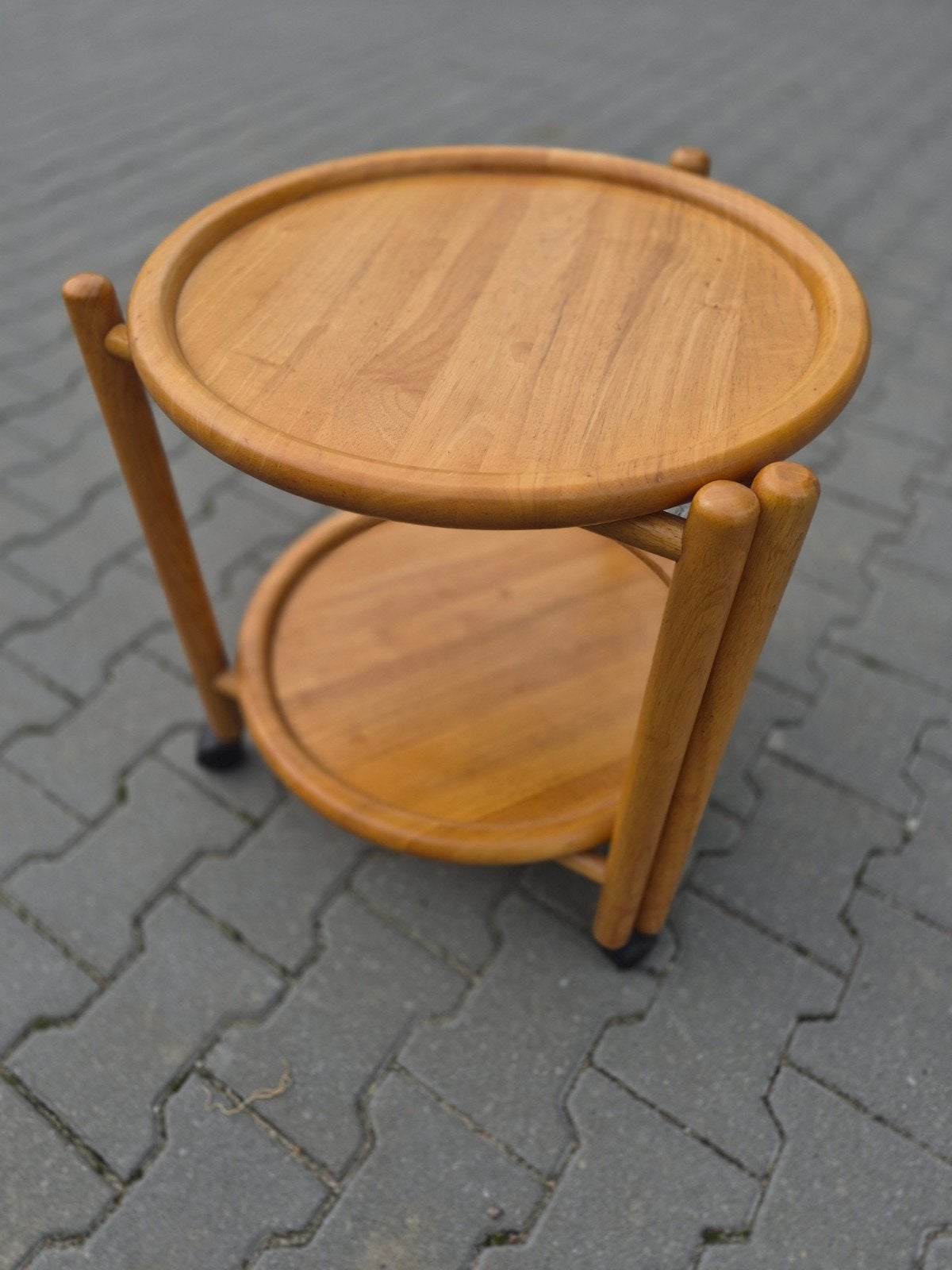 serveertrolley Jens Quistgaard vintage, Vintage, Retro, Scandinavisch, Minder dan 55 cm, Gebruikt, Rond